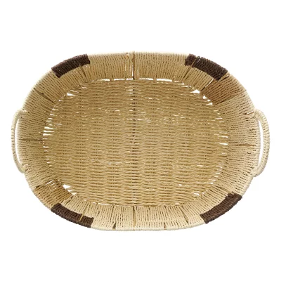 Корзина плетеная овальная bodhran chocolate из коллекции ethnic, размер l 4