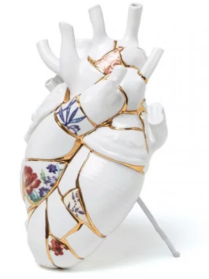 Фарфоровая ваза Love in Bloom Kintsugi 17X9X25 CM 10