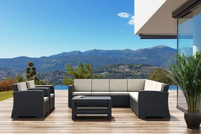 Диван пластиковый угловой Monaco Lounge Corner 207X207X79 CM 5
