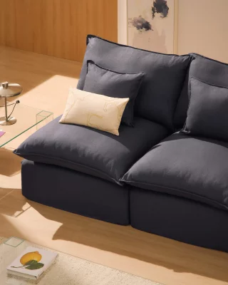 Модульный диван на 2 места Anarela с чехлом Dark Grey 180X107X64 CM 3