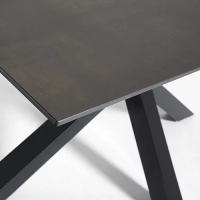 Стол Arya 180X100X75 CM чёрные ножки черная керамическая столешница 3
