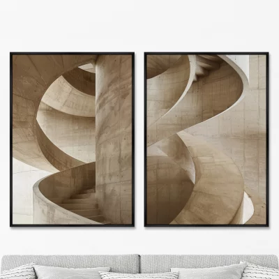 Набор из двух постеров на холсте Iron in Concrete 75X105 / 75X105 CM 8