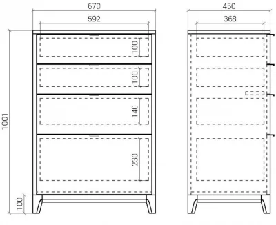 Высокий комод Case 67X45X100 CM 8