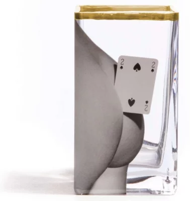 Стеклянная ваза Two of Spades 10X8X14 CM 4