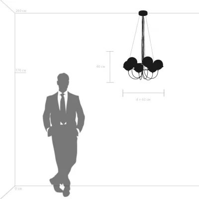 Подвесная люстра Globo 62X62X50 CM 7
