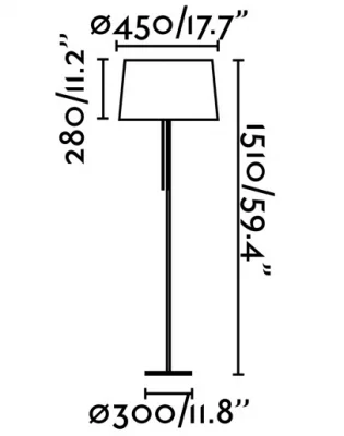 Торшер Volta 45X45X151 CM белый 3