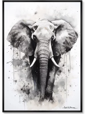 Набор из двух постеров на холсте Walking elephants 75X105 / 75X105 CM 3