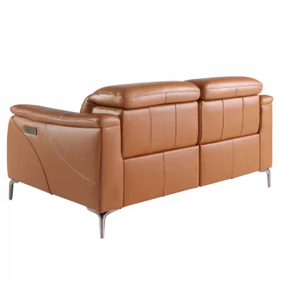 Диван двухместный с реклайнером из коричневой кожи 154X108X101 CM 4