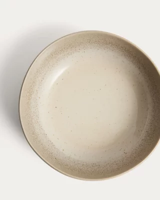Бежевая керамическая суповая тарелка Sarel 21.7X21.7X6 CM 3