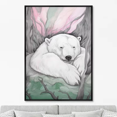 Постер на холсте Under the Northern lights 75X105 CM 6