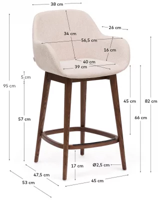 Полубарный стул Konna 57X53X95 CM 5