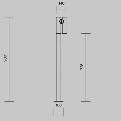 Ландшафтный светильник Torq 5X14X90 CM 8