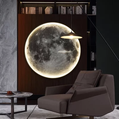 Настенный декоративный светодиодный светильник Moon 30X4X30 CM 6