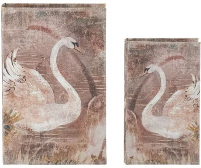 Набор из двух шкатулок в виде книг Belenos 18X7X27 / 13X5X22 CM 6