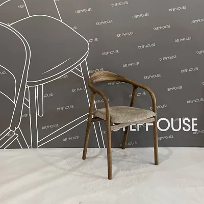 Стул Лугано бежево-коричневая ткань дуб тон терра 51X55X78 CM 9