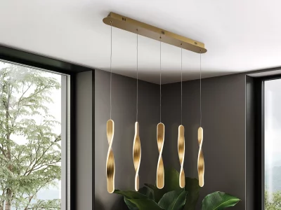 Люстра Twist 5L золотая 77X41X9 CM 4