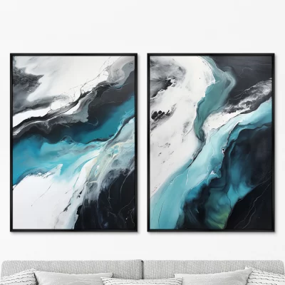 Набор из двух постеров на холсте Ocean in the ice 75X105 / 75X105 CM 8