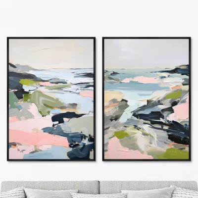 Набор из двух постеров на холсте Sea Bay in Autumn 75X105 / 75X105 CM 8