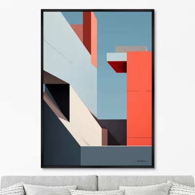 Постер на холсте City morning geometry 75X105 CM 6