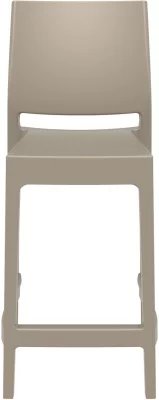 Стул пластиковый полубарный Maya 45X50X98 CM бежевый 4
