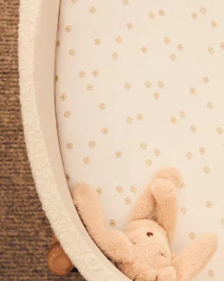 Нижняя простыня для колыбели Olna из 100% хлопка с принтом солнца 40X75X5 CM 3