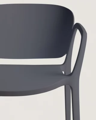 Штабелируемый уличный стул Ania темно-серый 60X55X76 CM 4