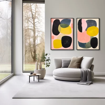 Набор из двух постеров на холсте Colors and Forms 75X105 / 75X105 CM 4