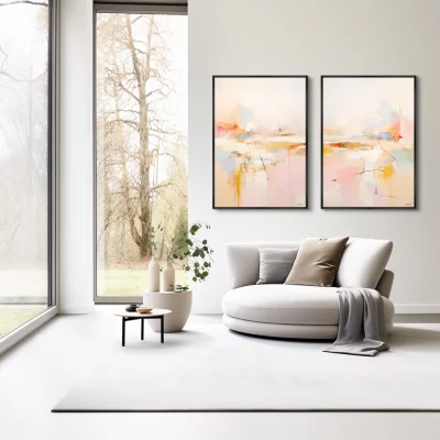 Набор из двух постеров на холсте Landscape collection The Nature etude 75X105 / 75X105 CM 4