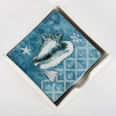 Керамические подставки под горячее, набор 4 шт. 11.2X11.2X4.2 CM 5
