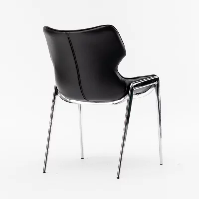 Стул Найроби черная экокожа ножки хромированные 53X63.5X82 CM 4