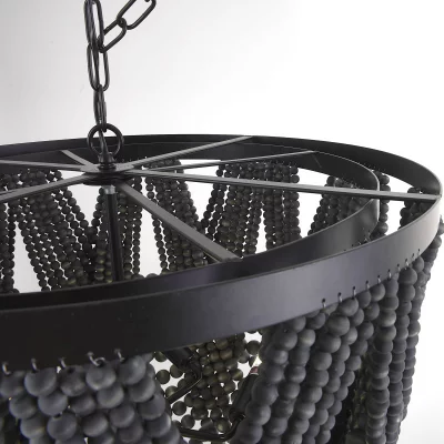 Подвесная люстра Amelia Wood Bead Chandelier 7