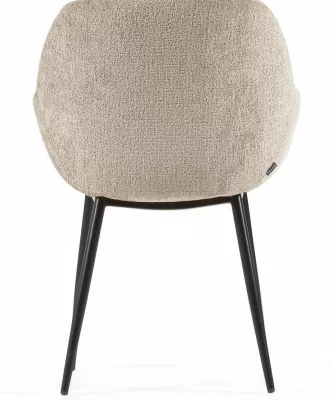 Стул с подлокотниками Konna 59X52X83 CM из бежевой синели 4