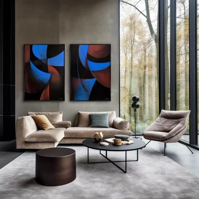 Диптих на холсте Colors of the night 75X105 / 75X105 CM 4