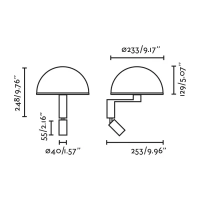 Настенный светильник DOME черный 23,3X25,3X24,8 CM 4