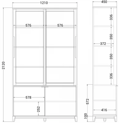 Витрина Case 121X45X212 CM 8