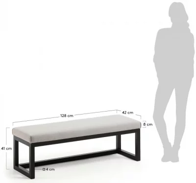 Банкетка Yola 128X42X41 CM серая 4