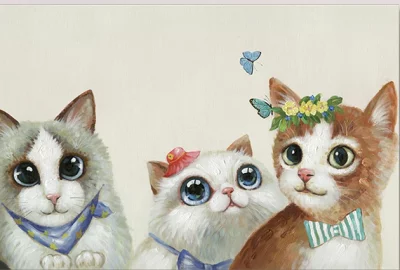 Картина Miau 150X50 CM 3