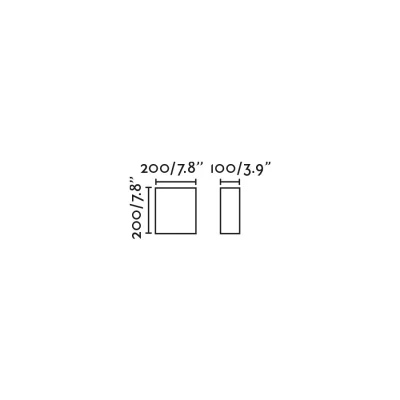 Настенный светильник Otton SQ 200 SQ из льна 20X20X10 CM 6