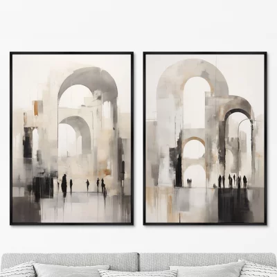 Набор из двух постеров на холсте Graceful arches 75X105 / 75X105 CM 8