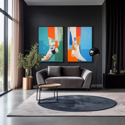 Набор из двух постеров на холсте The Shoes 75X105 / 75X105 CM 4