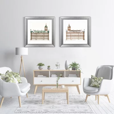 Диптих The City Hall in Amsterdam 61X61 / 61X61 CM 5