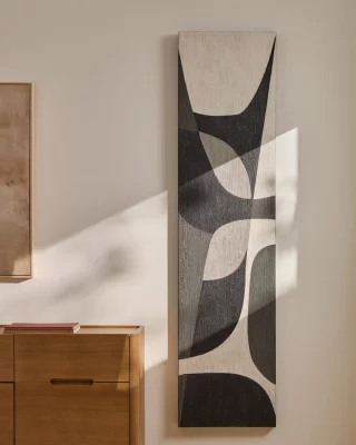 Абстрактная картина Onure черно-белая 45X180 CM 4