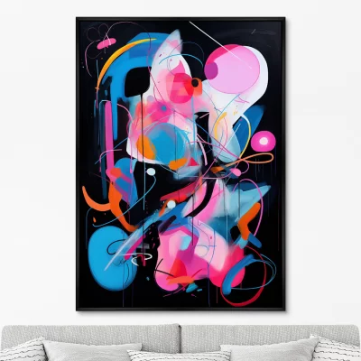 Постер на холсте The city night colors 75X105 CM 6