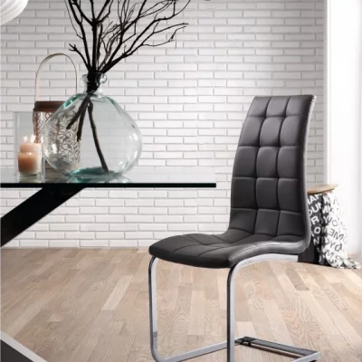 Стол Arya 200X100X77 CM глянцевые стальные ножки стеклянная столешница 4