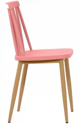 Стул Zig Zag 48X45X81 CM розового цвета 5