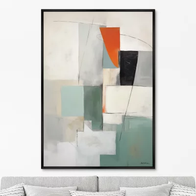 Постер на холсте Summer colors geometry 75X105 CM 6