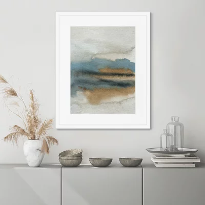 Постер в раме Lakeside in the morning fog 42X52 CM 3