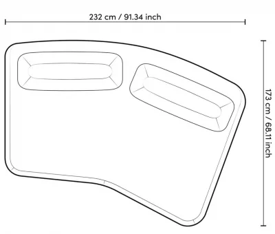 Модульный диван Residenza 172X185X78 / 232X173X78 CM 11