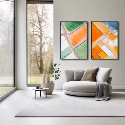 Набор из двух постеров на холсте Salt lakes 75X105 / 75X105 CM 4