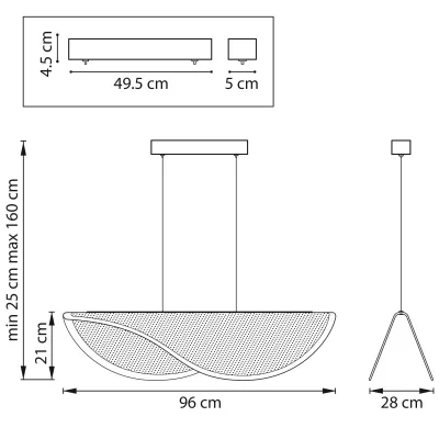 Подвесная люстра Varese 96X28X30 CM 7